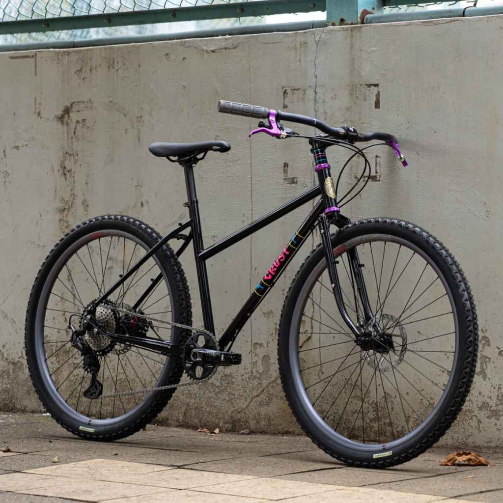 CRUST BIKES* evasion step through frame (galaxy black） - BLUE LUG