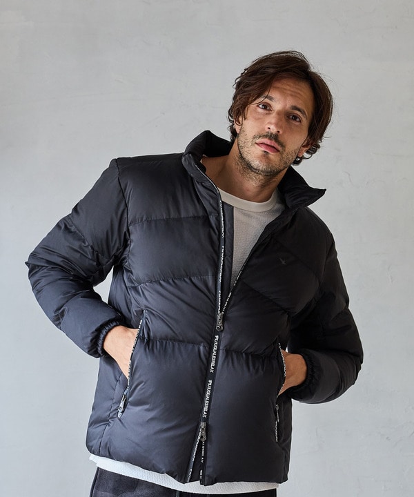 1PIU1UGUALE3 別注フード取り外しWater Proof logo zipスタンドダウン