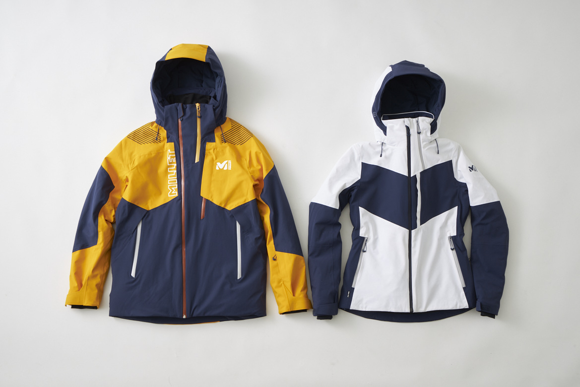 Millet スキーウェア 上下セット Mサイズ ネイビー/イエロー Millet