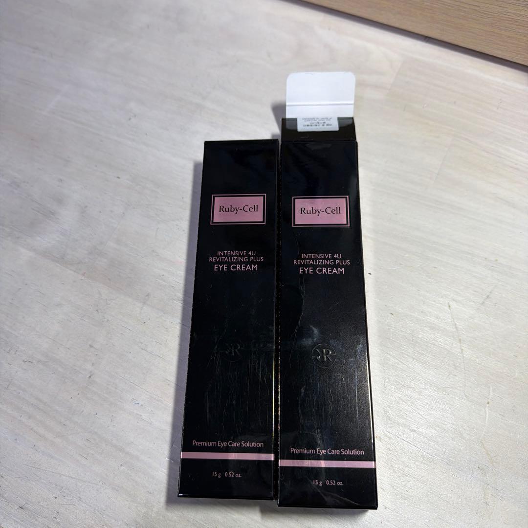ルビーセル　4u アイクリーム　2本セット ルビーセルインテンシブ4Uアイクリーム（ヒト幹細胞培養液3％配合 15g