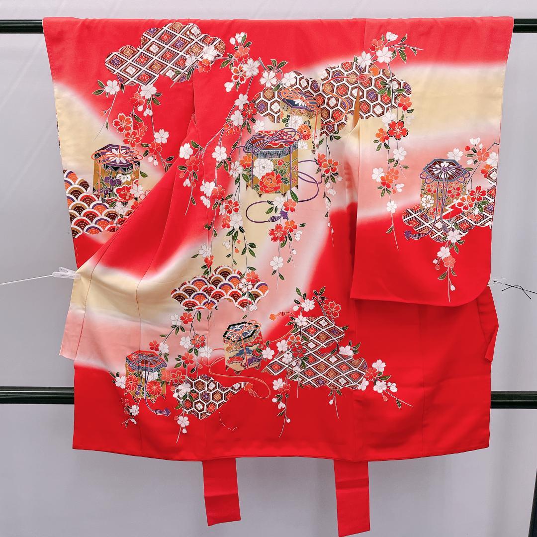 ★3976★ 子供着物 襦袢付き 一つ身 女の子 七五三 3才 SOUBIEN（創美苑） 七五三 着物 3歳 女の子 着物セット 被布 襦袢 草履