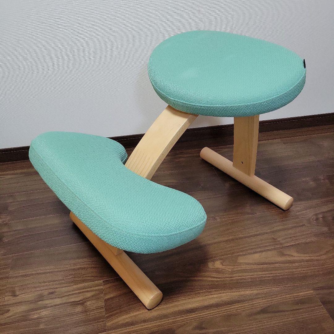 美品】バランスチェア イージー ライトグリーン 付属品すべてあります