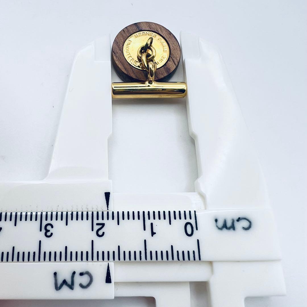 エルメス セリエ ウッド メタル ゴールド カフス カフリンクス