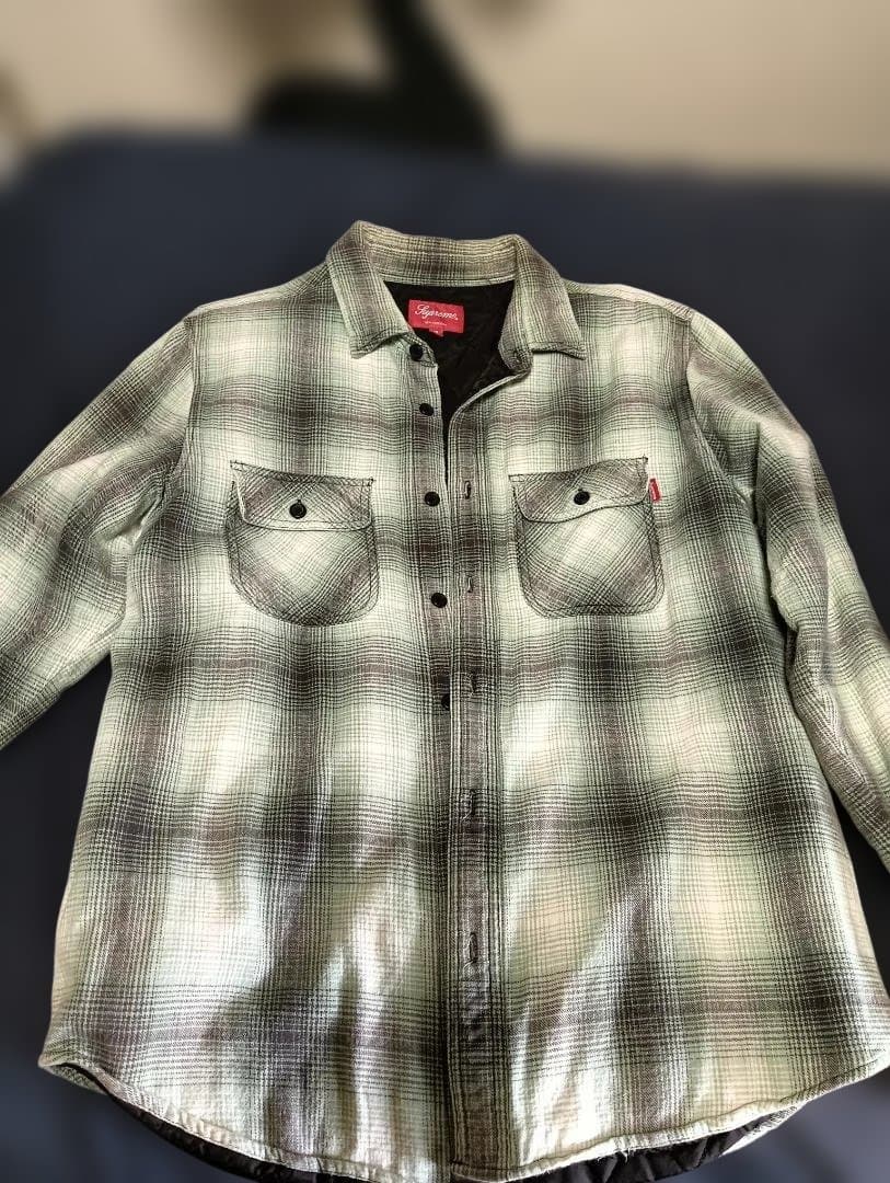 グリーン系チェック柄ネルシャツ グリーン系チェック柄ネルシャツ