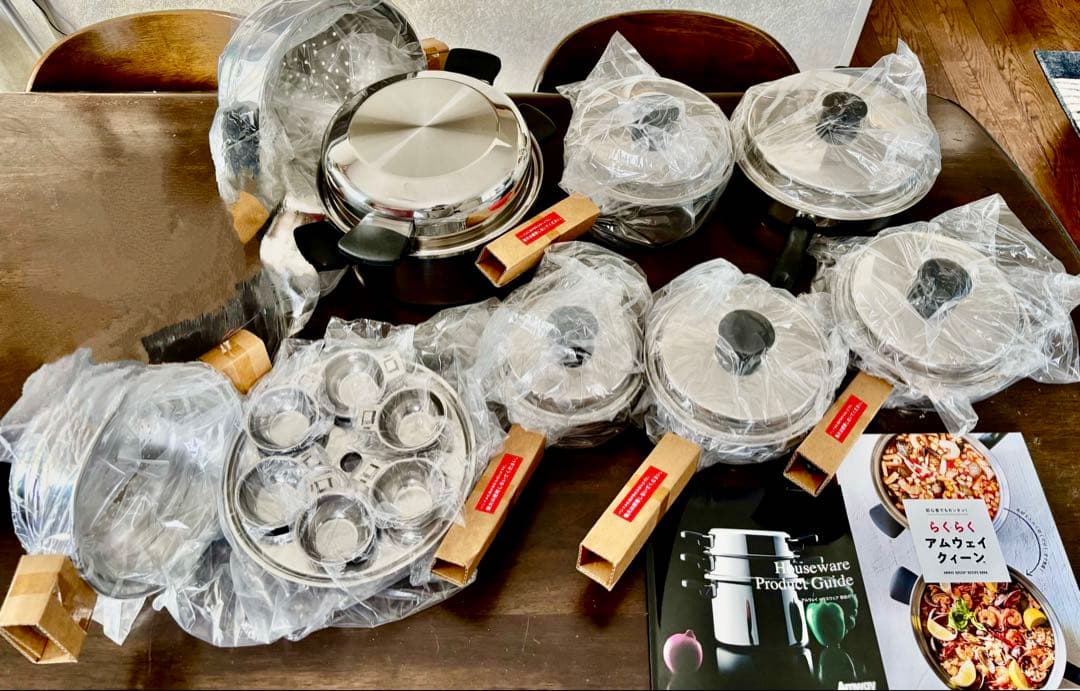 Amway ほぼ未使用 アムウェイ 21ピースセット鍋　クィーンクックウェア imgrc0080051867.jpg