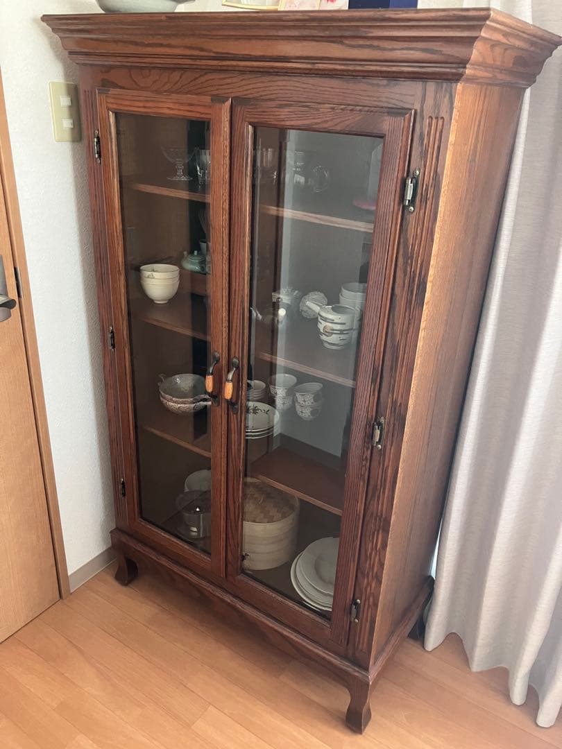 ショーケース　什器　ガラス棚　アンティーク ヴィンテージ　キャビネット　本棚 楽天市場】ショーケース 大型 幅130 キャビネット ガラス おしゃれ
