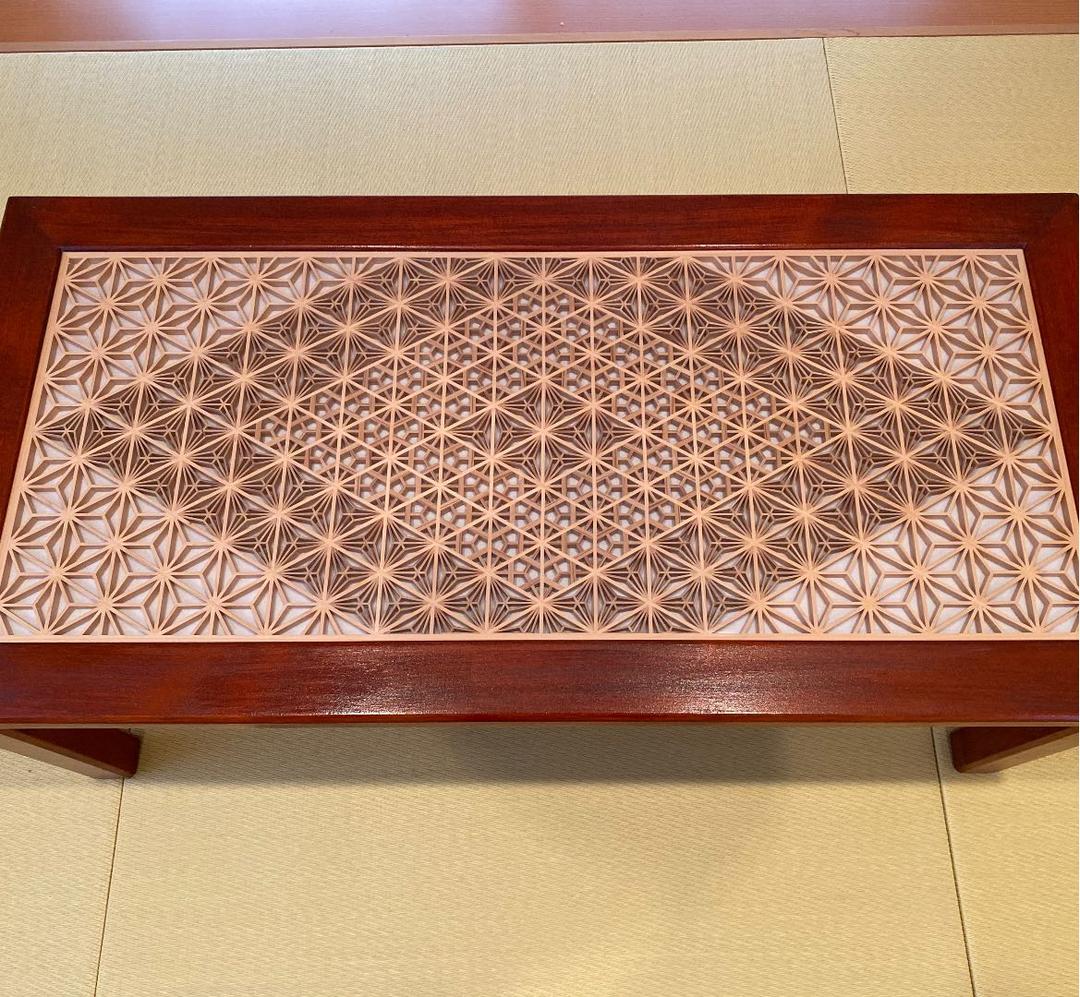 組子　組子細工　伝統工芸品　座卓　テーブル 組子 組子細工 伝統工芸品 座卓 テーブル - メルカリ