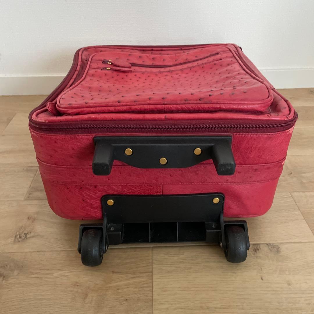 海様専用【希少】キャリーケース オーストリッチ ダチョウ 赤 レディース