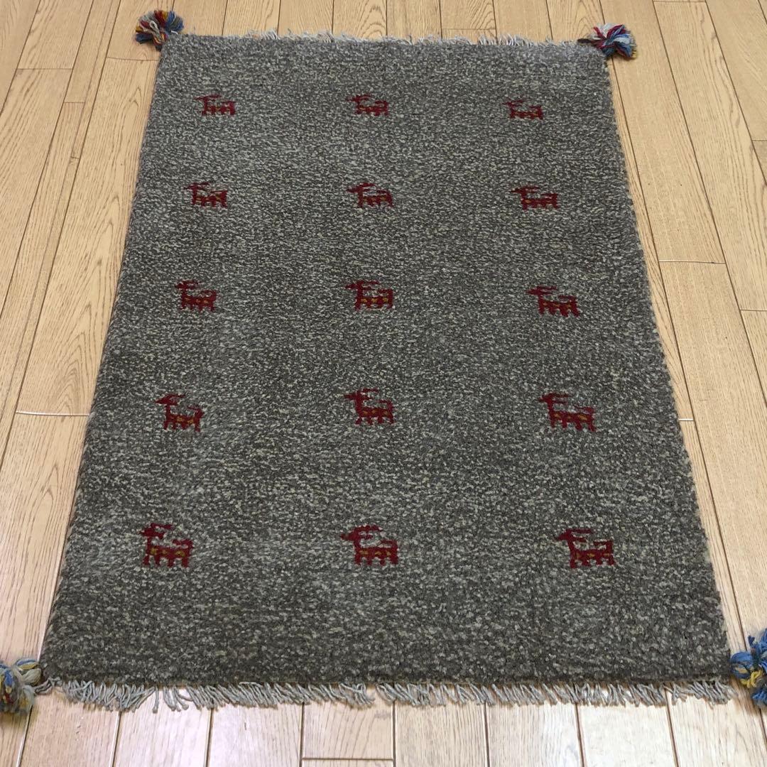 ペルシャ絨毯 ギャッベ gg48手織り 未使用品 在庫一掃セール 90x59 ペルシャ絨毯 ギャッベ gg48手織り 未使用品 在庫一掃セール 90x59