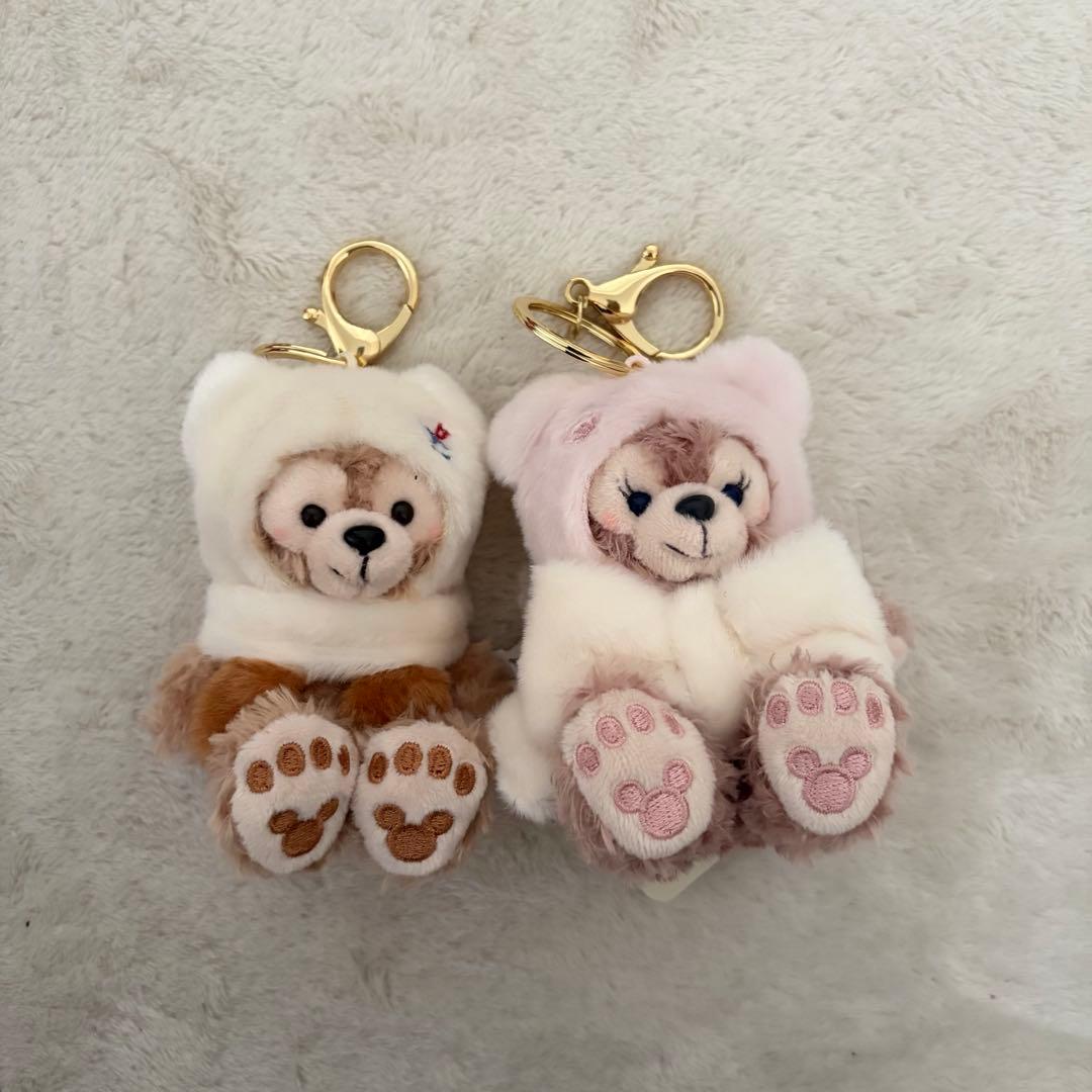 香港ディズニー ダッフィーシェリーメイ キーホルダー 香港ディズニー☆10周年。ダッフィー♡シェリーメイฅ۶•ﻌ•キーホルダー