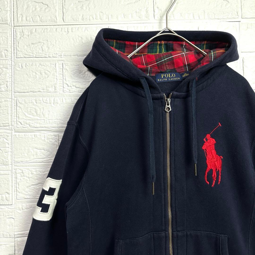 ビッグポニー】 POLO RALPH LAUREN ジップパーカー チェック - メルカリ
