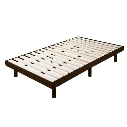 すのこベッド 天然木 コンセント 棚付き フラットデザイン すのこベッド ロータイプ