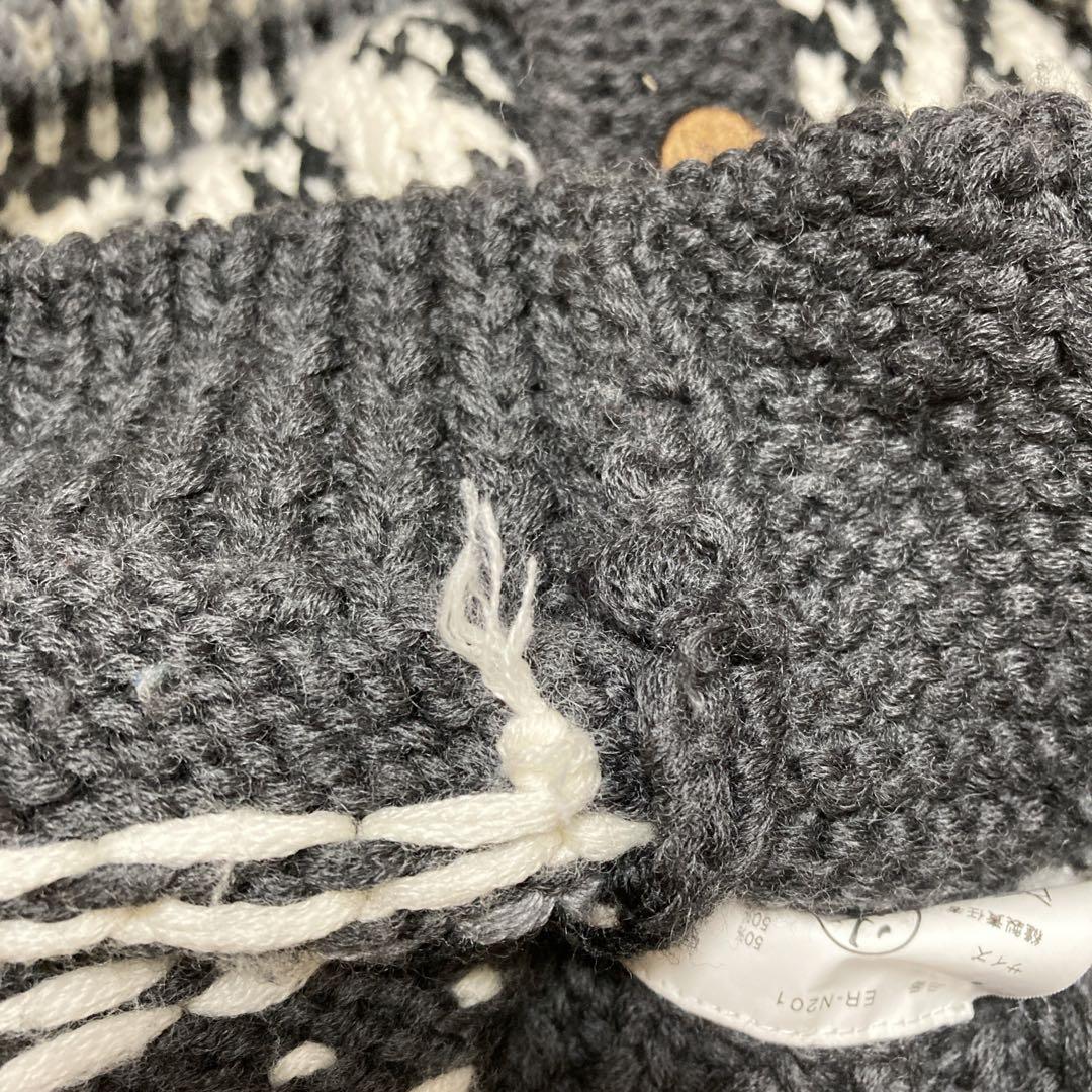 入手困難✨GANRYU コムデギャルソン 厚手ポンチョ カーディガン F グレー