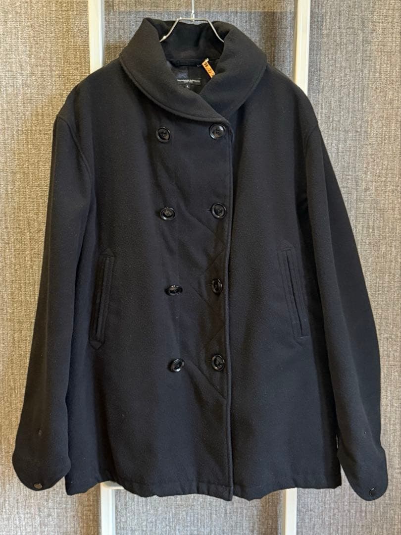 ジャケット・アウター EG - LH Pea Coat - Fake Melton - BLACK Engineered Garments / エンジニアドガーメンツ | 2022AW | LH Pea