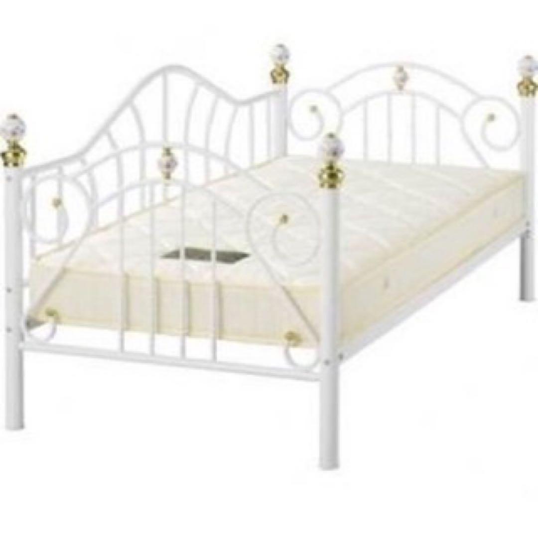 ニトリ　お姫様シングルベッドフレーム シングルベッドフレーム(NS-001 LEG/LOW すのこ WW) | ニトリネット