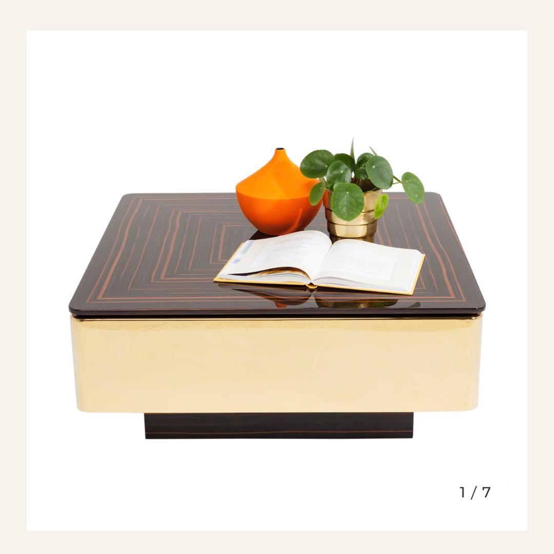 カレ kare コーヒーテーブル ボストン 80cm ゴールド ブラウン 84756_11.jpg