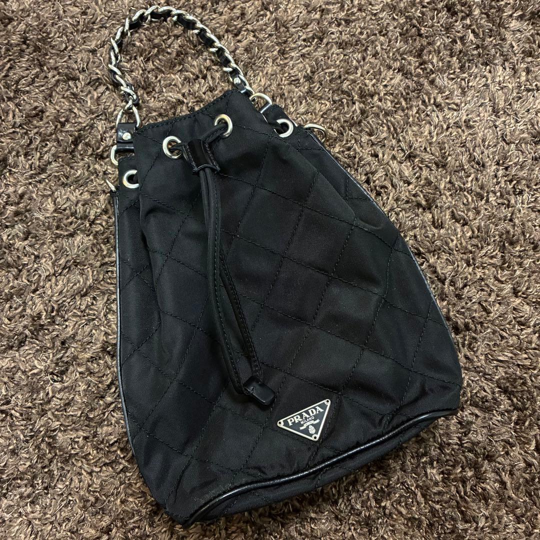 専用　【美品】PRADA キルティング 巾着ポーチ チェーン付き PRADA（プラダ） 【PRADA】プラダ キルティング チェーン 1BH026