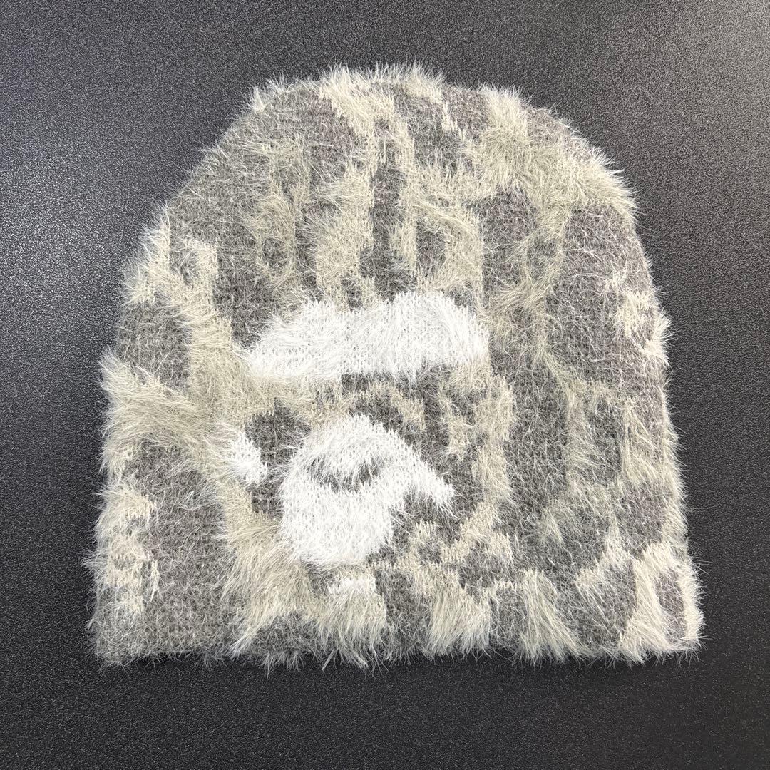WILD LEOPARD PATTERN APE FACE KNIT CAP 灰 - メルカリ