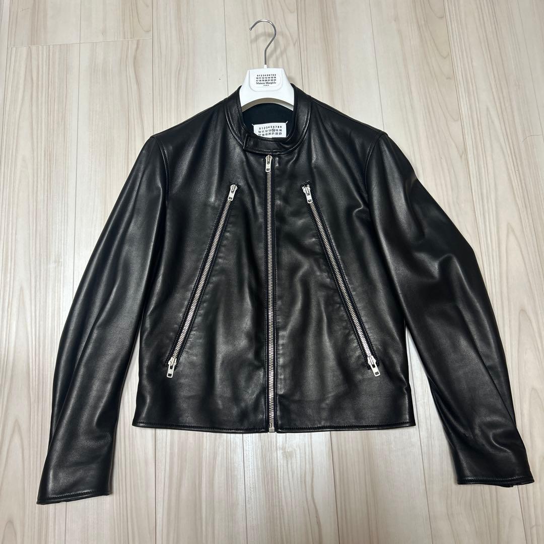 メゾンマルジェラ シングルライダースジャケット - メルカリ