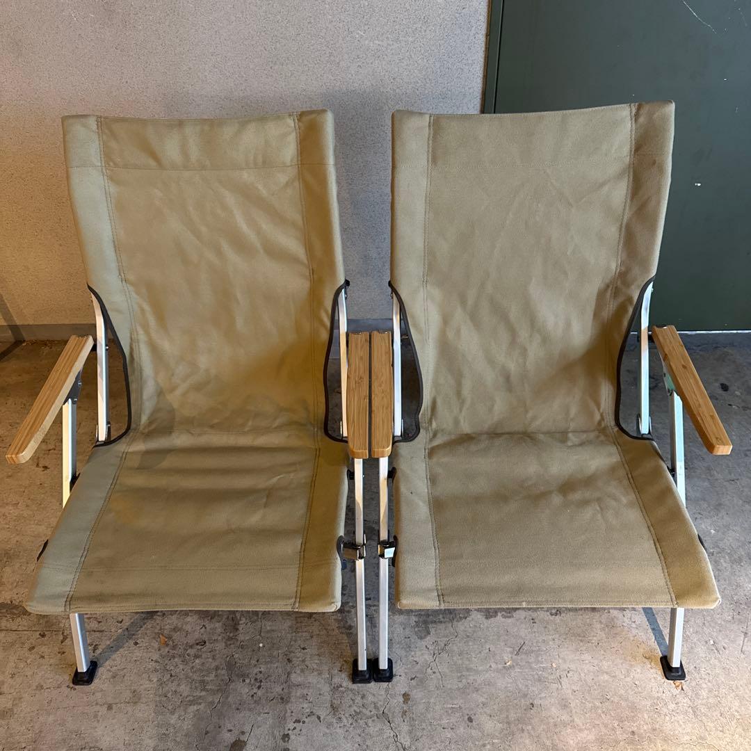 スノーピーク　ローチェア30 カーキ　二脚セット snow peak（スノーピーク） アウトドアチェア ローチェア30×2脚 2点