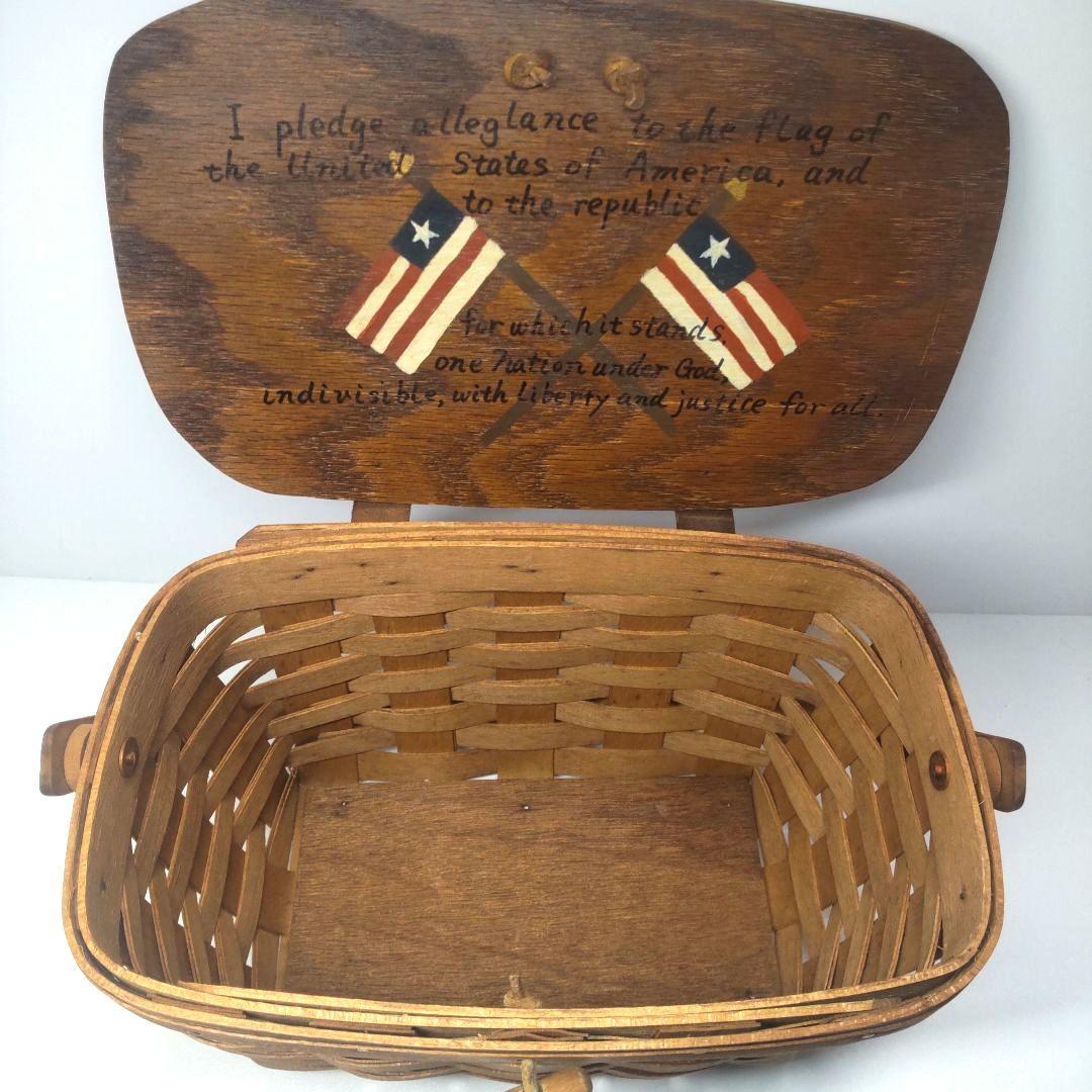 ロンガバーガー longaberger 小物入れ ヴィンテージ木製バスケット