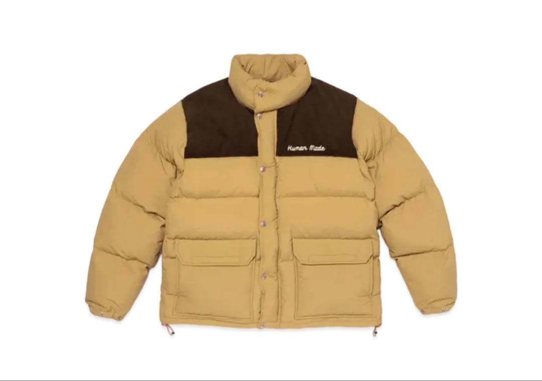 HUMAN MADE ダウンジャケット ベージュ - メルカリ