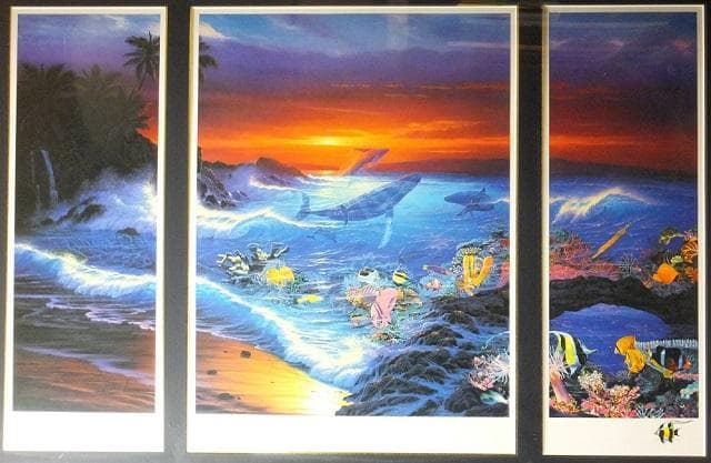 《引取限定》ラッセン　直筆サイン『シー ビジョン』手描きリマーク付 1127G