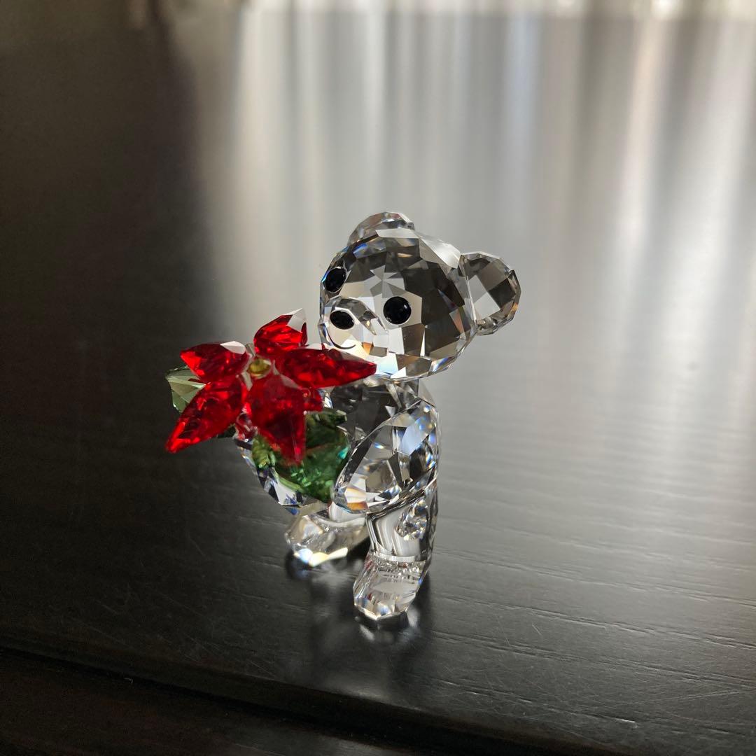 スワロフスキー クリスマスベア 2012年限定 ポインセチア 14388-1.jpg