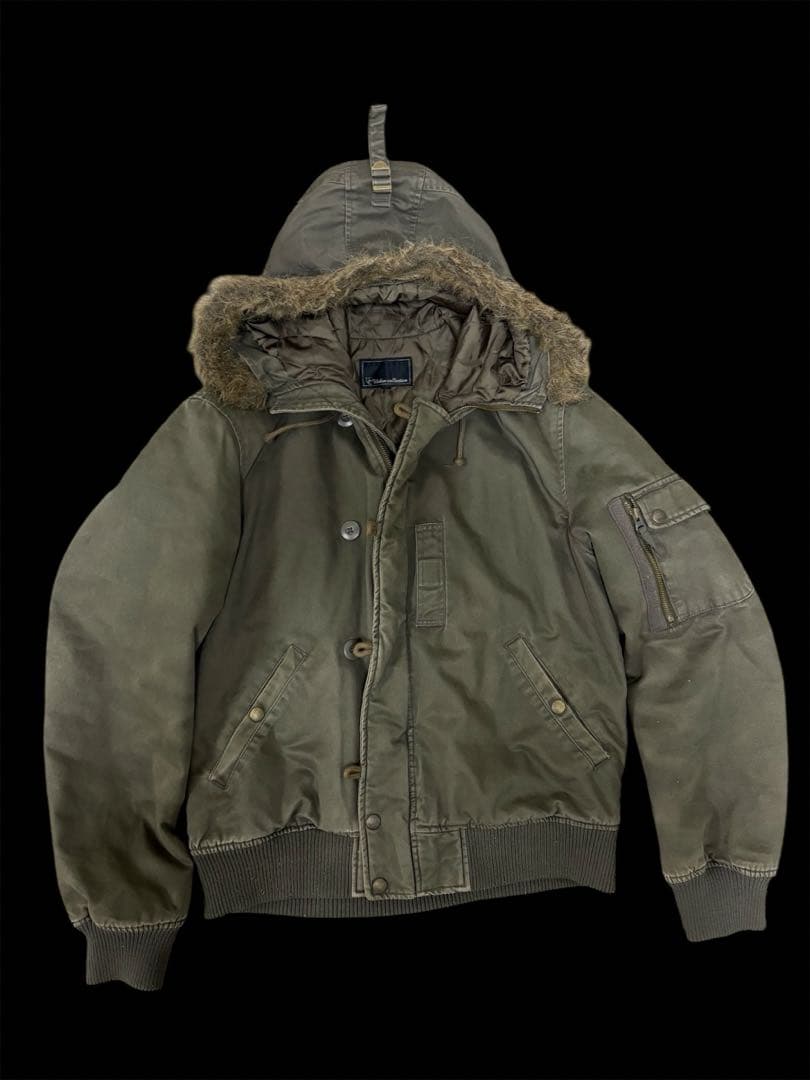 00s archive n2b ma1 ファー付き 短丈 ジャケット　ダウン 00s【archive】n2b/ファーダウンジャケット/Y2K/光沢/短丈/｜Yahoo