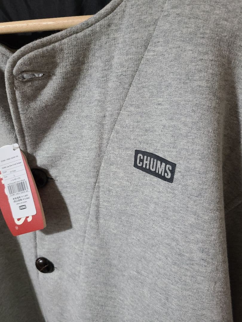 新品　タグ付き　チャムス　ナイロンコンビカーディガン K019】CHUMS チャムス ロゴ ナイロン コンビ カーディガン LOGO NYLON