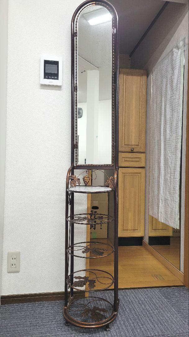 【ヴィンテージ品】姿見 スタンドミラー 葡萄 スタンド★ ヴィンテージ品】姿見 スタンドミラー 葡萄 スタンド☆