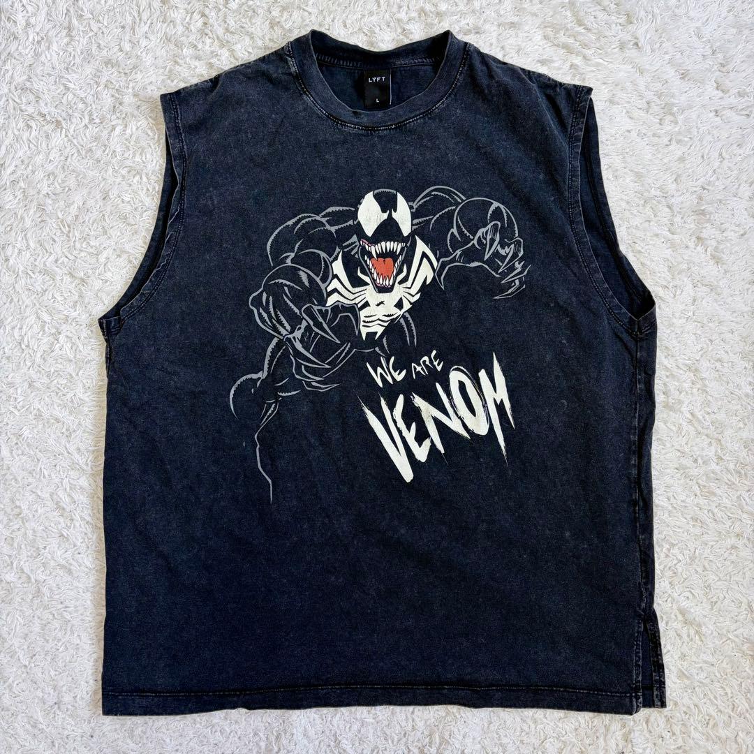 美品　LYFT リフト　ヴェノム　ノースリーブ　タンクトップ　L LYFT (リフト/タンクトップ) Basic Separate Tanktop - Navy – LÝFT