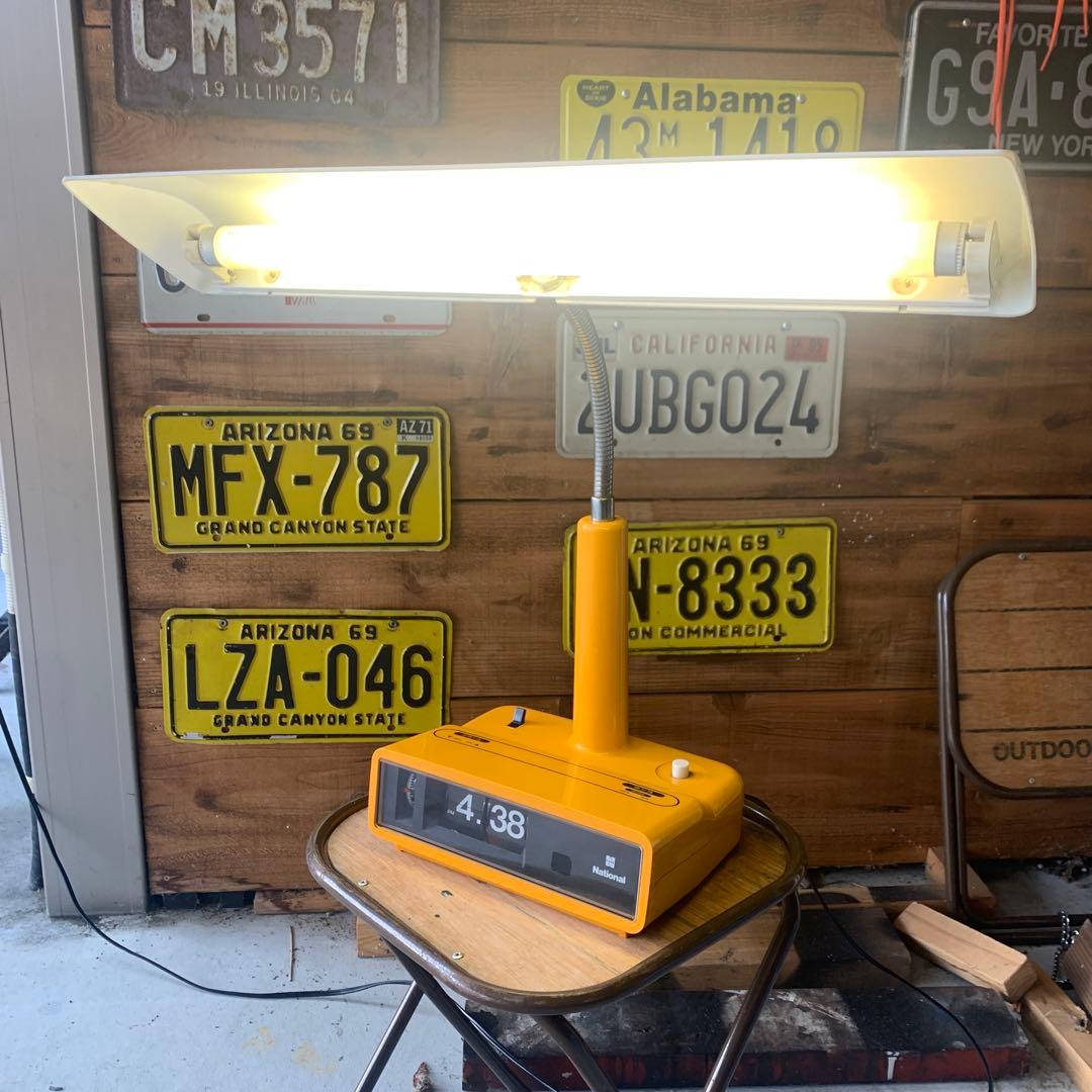 ナショナル　クロックライト　パタパタ時計 ナショナル パタパタ時計 （オレンジ） - 「宝の森」昭和レトロ雑貨