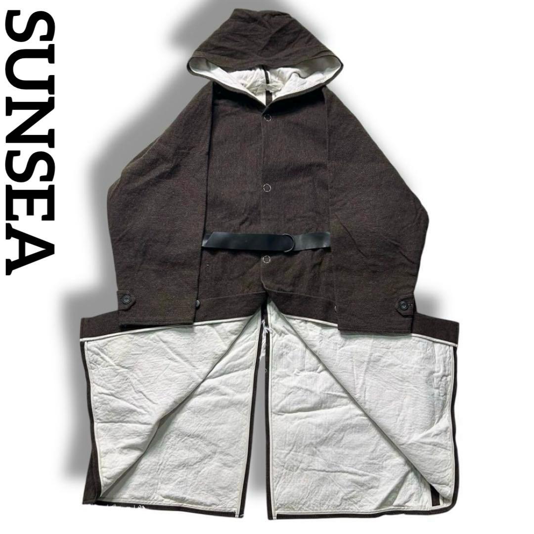【名作】SUNSEA ジェダイ コート アウター 美品 サンシー 2 ブラウン 中古・古着通販】SUNSEA (サンシー) W FACE WOOL JEDI COAT 17A33