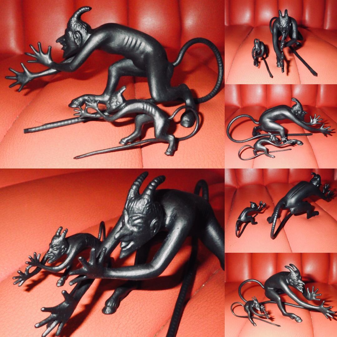 70'S☆デビル☆オブジェ☆置物☆2体セット☆悪魔☆サタン☆ソビエト