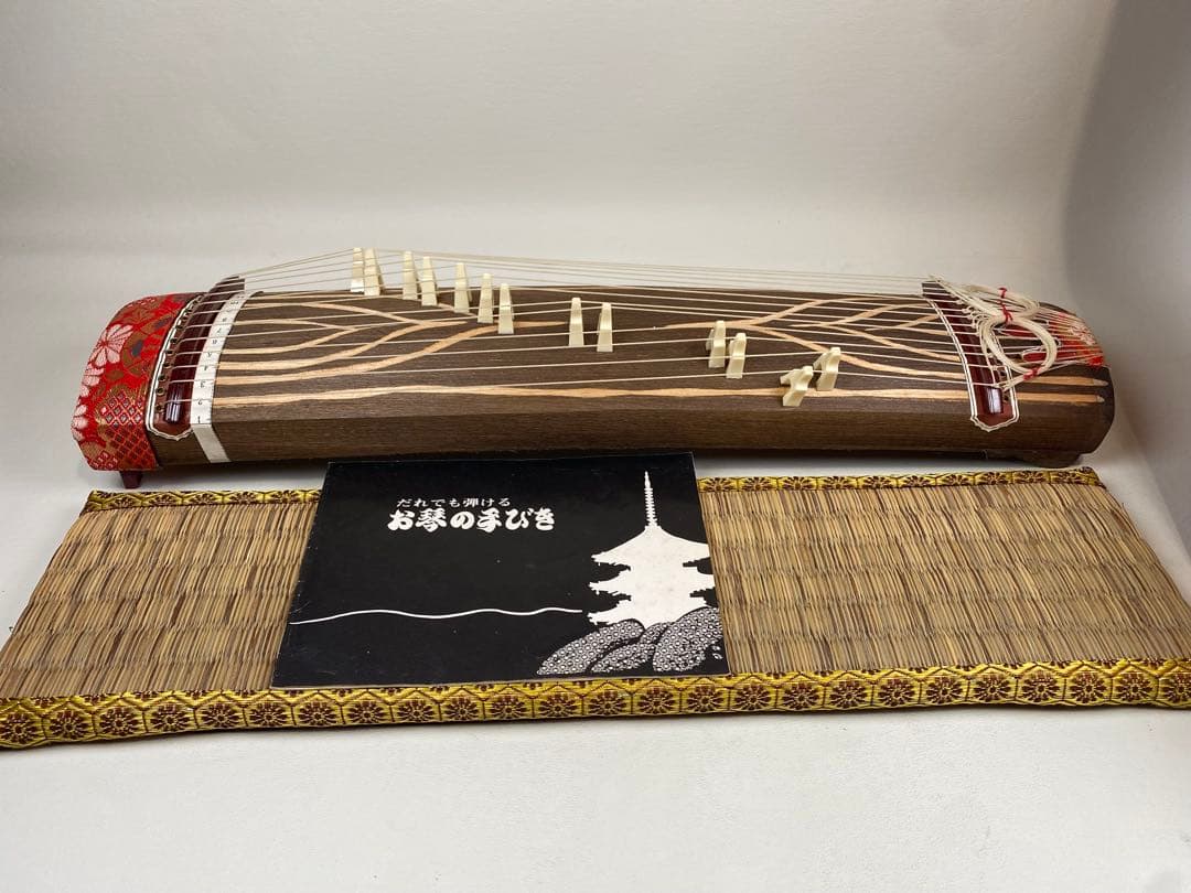 ミニ琴　和楽器　13弦 短琴・ミニ琴・13弦・和楽器・弦楽器・No.190609-43・梱包サイズ80