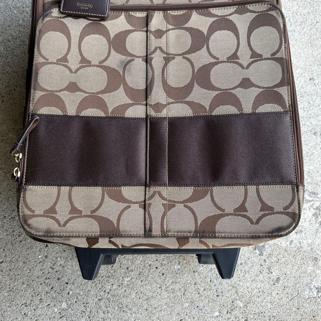 COACH コーチ キャリーケース スーツケース レザー 機内持ち込み用