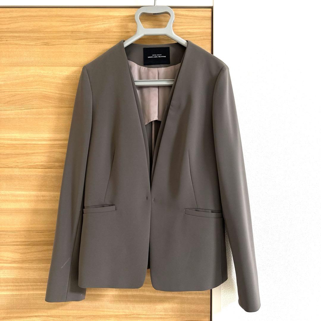 グレー ジャケットとワンピースセット green label 入学式 卒園式