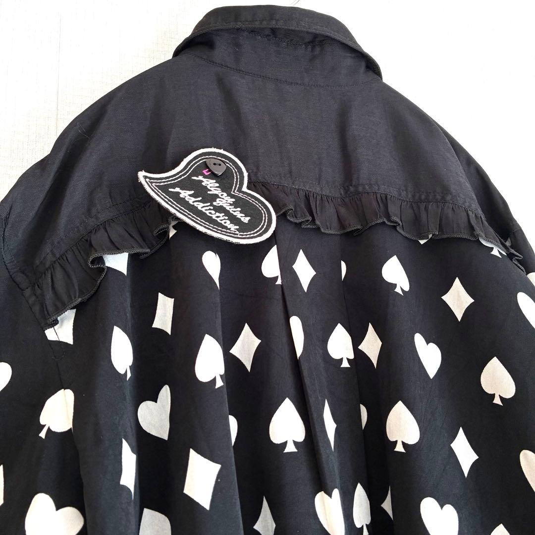 アルゴンキン 変形 トランプ柄 フリルレースワンピース ギザギザ