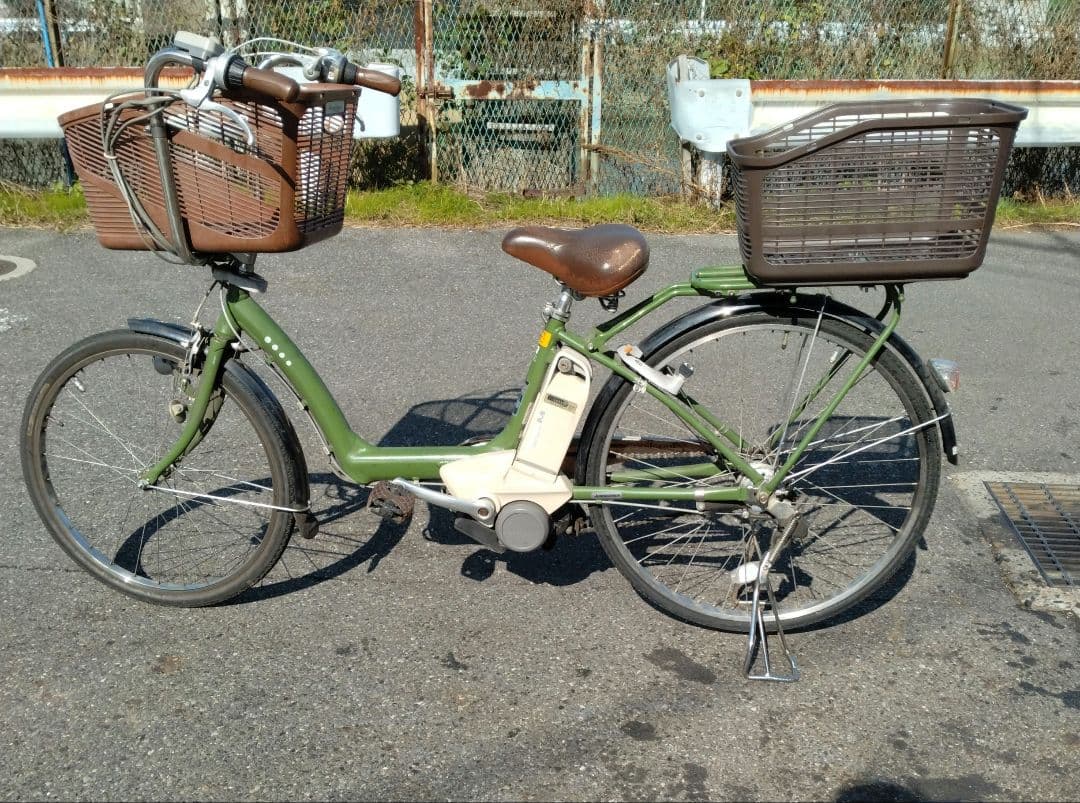 [705]送料無料 ブリヂストン Anjelino 電動アシスト自転車 低重心でコンパクト。乗りやすく、乗せ降ろしも簡単。 3人乗り対応