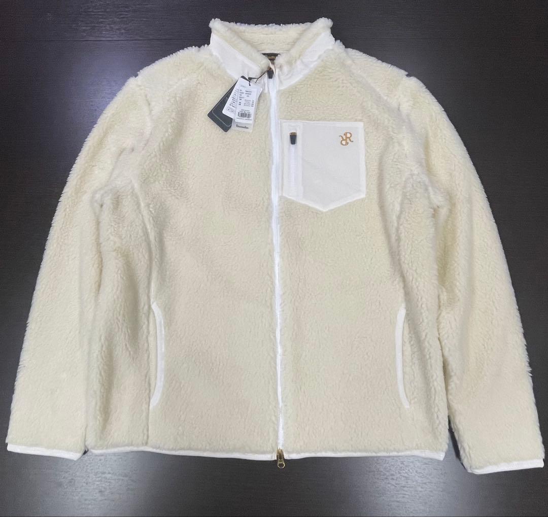 レザレクション　新品　XXLサイズ　シロ　ボアブルゾン セール】オーバーサイズファーフード付き裏ボアブルゾン（ブルゾン