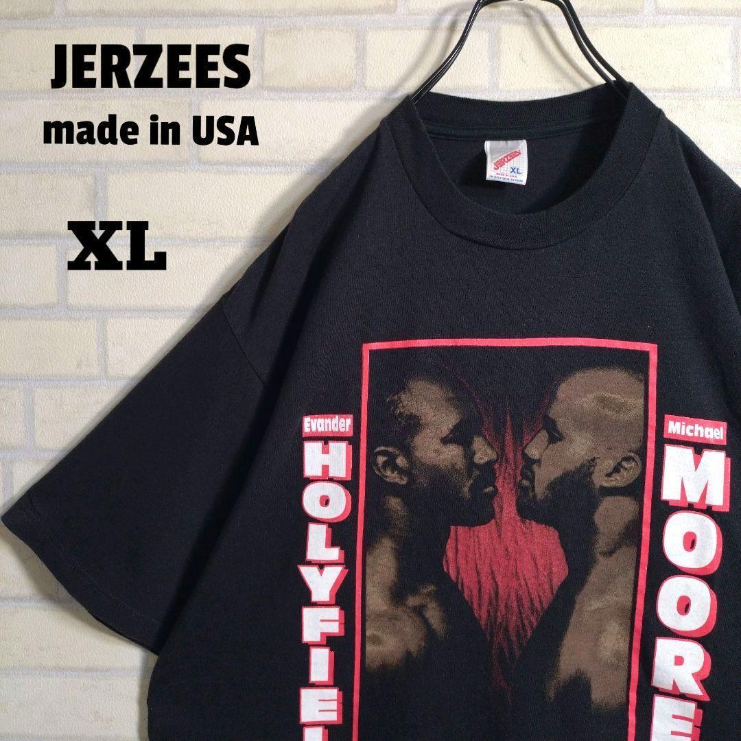 お宝★90s USA製 ホリフィールド VS モーラー 半袖Tシャツ 黒 XL 2026年最新】イベンダー・ホリフィールドの人気アイテム - メルカリ