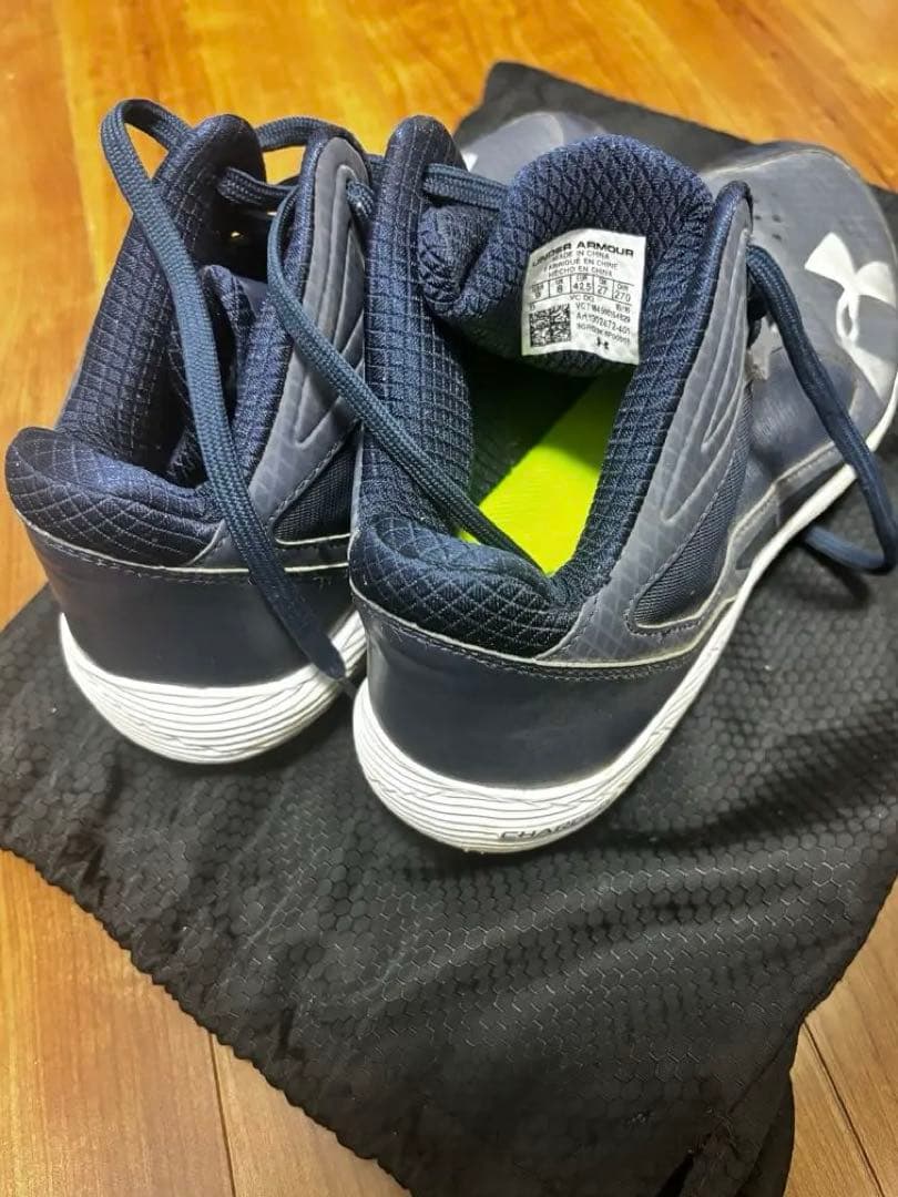 プロ　支給品　野球　吉田　アンダーアーマー　スパイク　27.0cm ネイビー