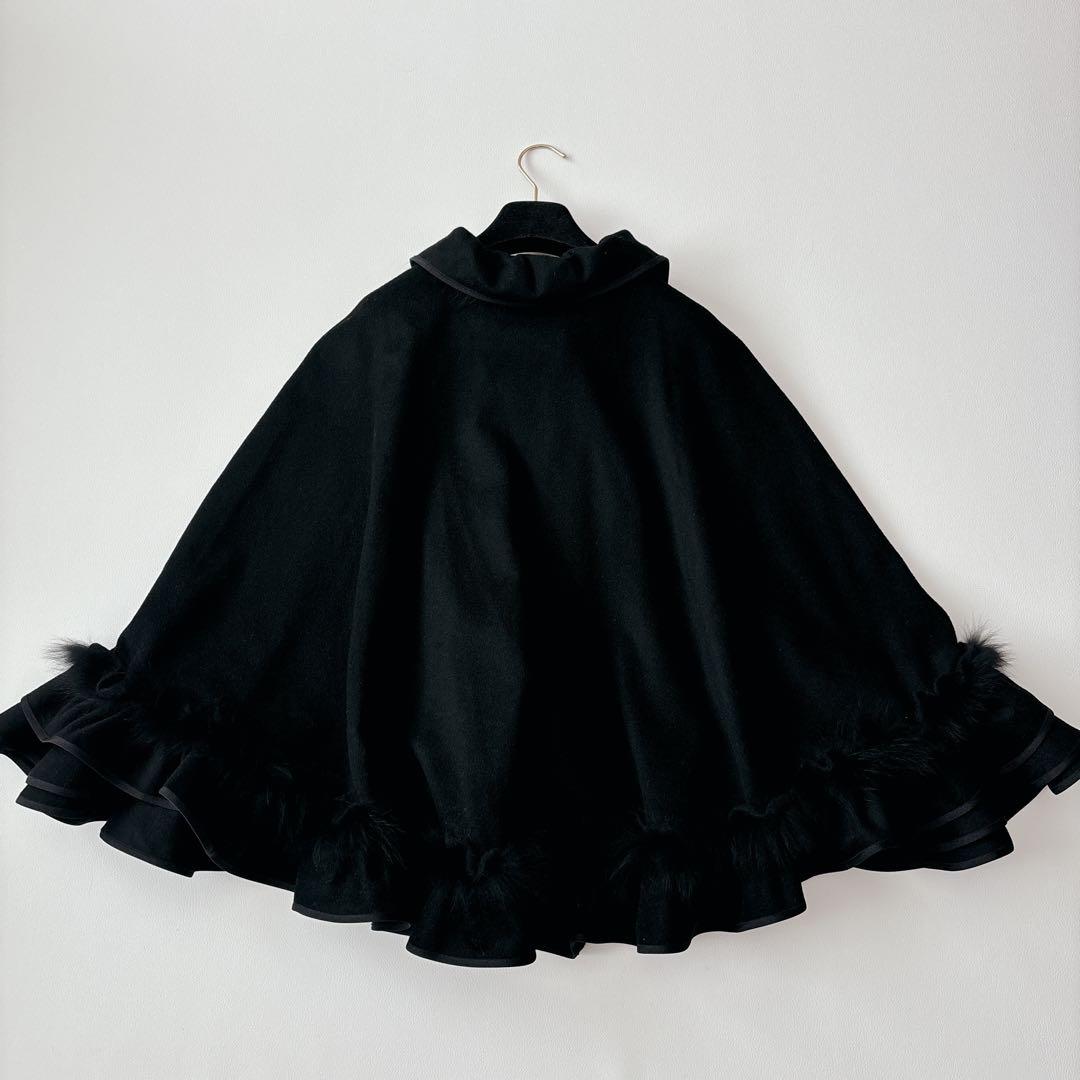 美品✧︎トゥービーシック ポンチョ ケープコート ウール100フォックス