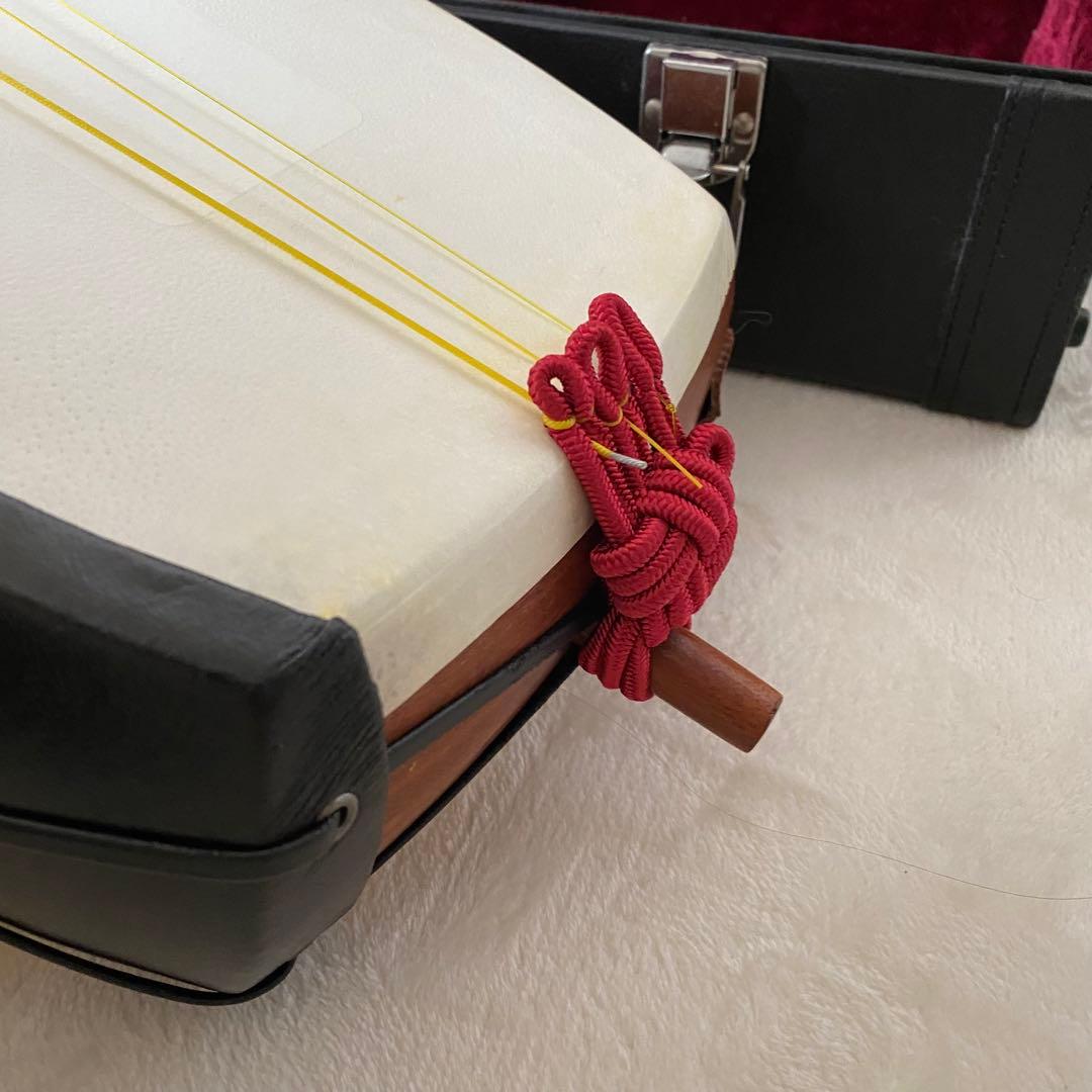 皮張替済・すぐ弾ける】津軽三味線 撥3本(鼈甲含)・チューナー・ハード