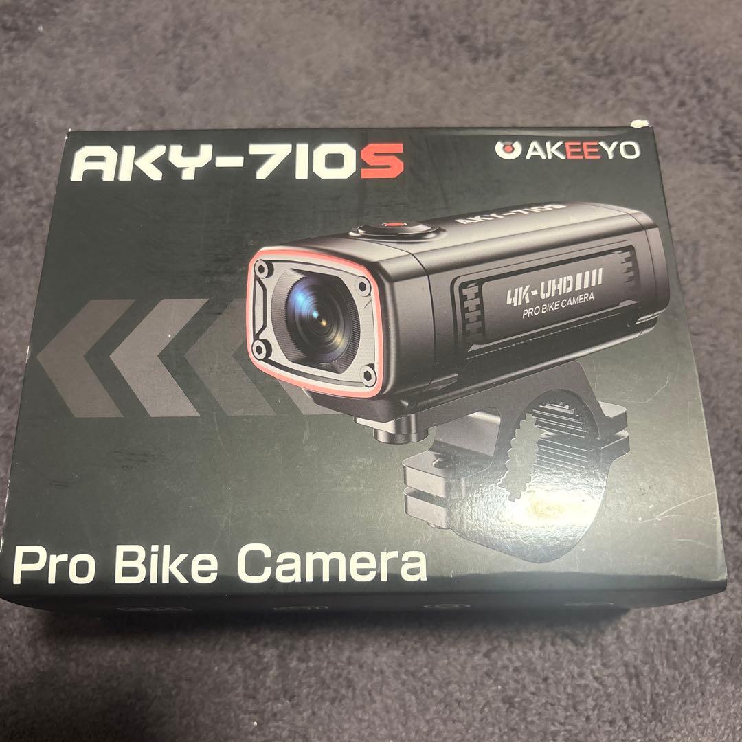 AKEEYO バイクドライブレコーダー AKY-710S バイクドライブレコーダー 4K UHD 500万画素 充電式 自転車 二輪車も