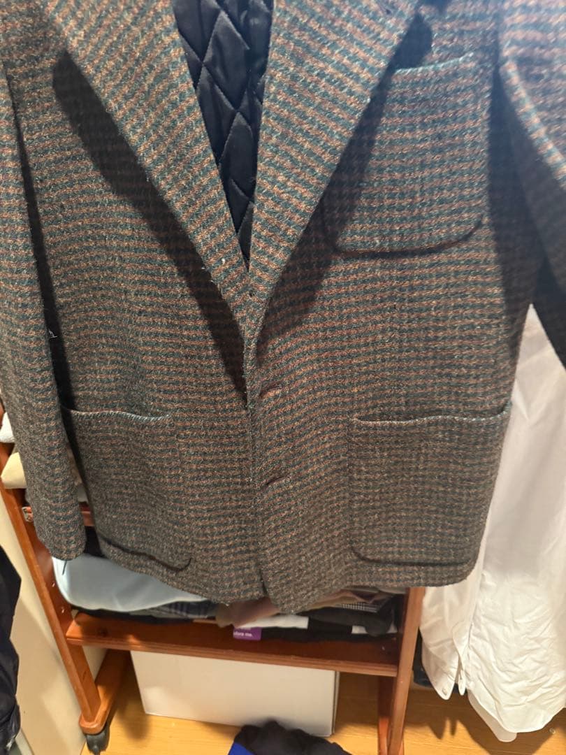 80s〜　l.l.bean シンサレート　中綿入り　ツイード ブレザー