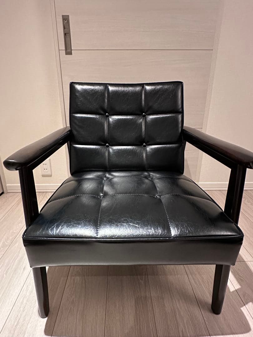 【カリモク60】Kチェア1シーター スタンダードブラック カリモク60 Kチェア 1シーター スタンダードブラック［W36140BW