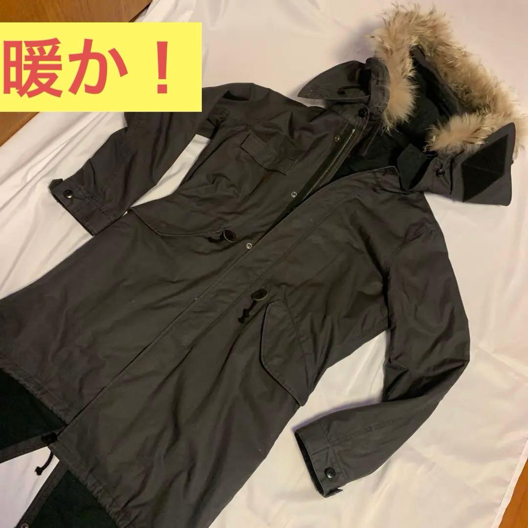 モッズコート取り外しファ付ブラックサイズ44 暖Thinsulateシンサレート モッズコート取り外しファ付ブラックサイズ44 暖Thinsulate