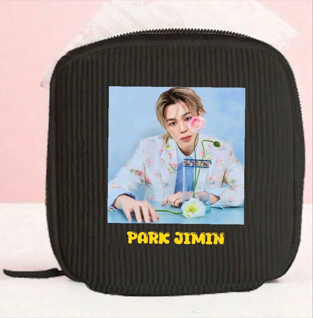 Bts Tinytan Pouch Mini Jimin - Krem BTS jimin ジミン ポーチ 14cm